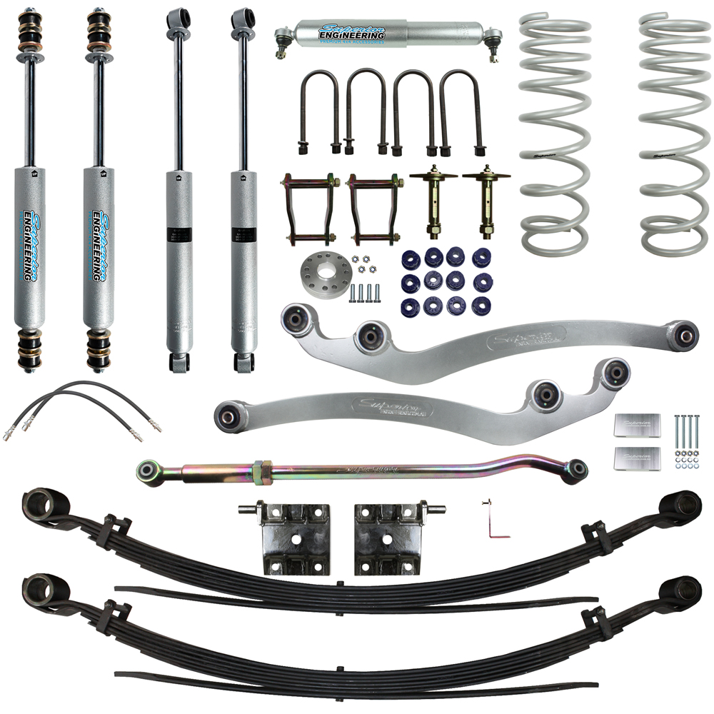 Superior Engineering 4 Inch (100mm) Lift Kit Suitable For Toyota LandCruiser 79 Series Dual Cab 2023 on 2.8lt 4cyl - SUP-79G3-DC-4-KIT-4INCH